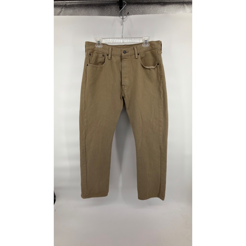 Levi's 501 Jeans Tan Khaki Earth Tone Straight Leg Gorpcore Skater Mens 33x30‎